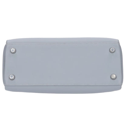 HERMES Kelly 25 Veau Swift Grey Silver Bag