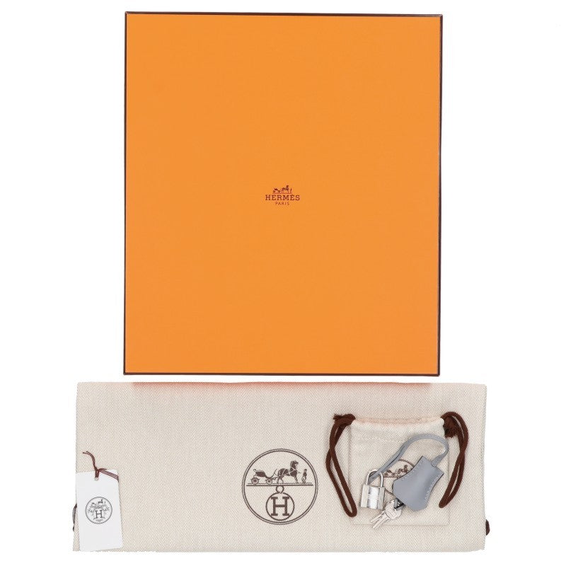 HERMES Kelly 25 Veau Swift Grey Silver Bag