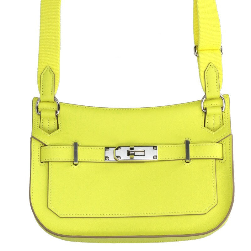 HERMES Jypsiere Mini Yellow/Silver Shoulder Size ONE SIZE