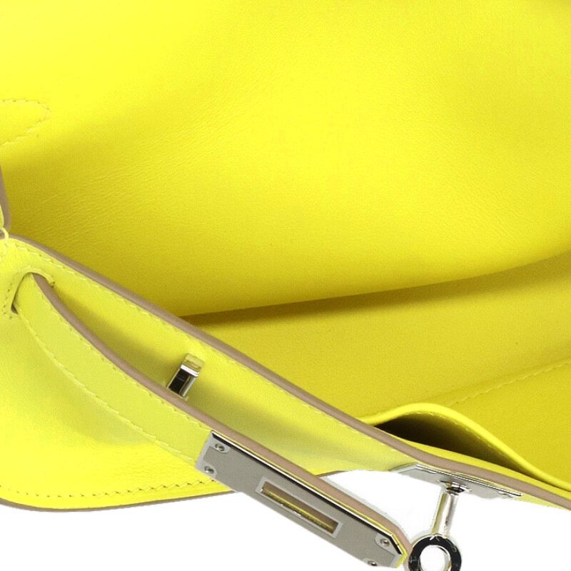 HERMES Jypsiere Mini Yellow/Silver Shoulder Size ONE SIZE
