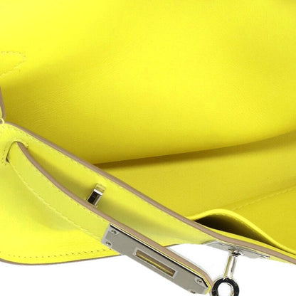 HERMES Jypsiere Mini Yellow/Silver Shoulder Size ONE SIZE