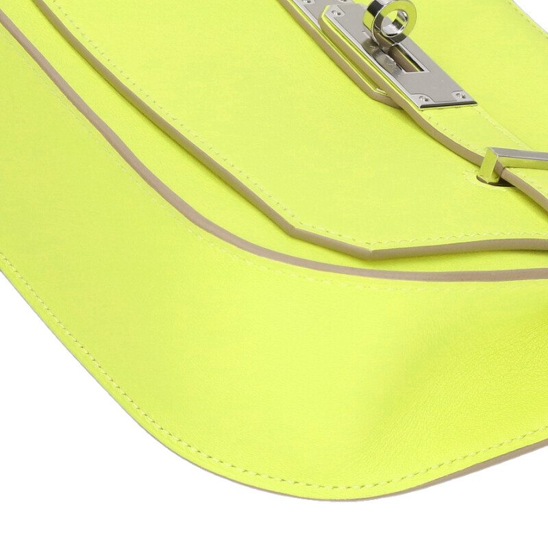 HERMES Jypsiere Mini Yellow/Silver Shoulder Size ONE SIZE