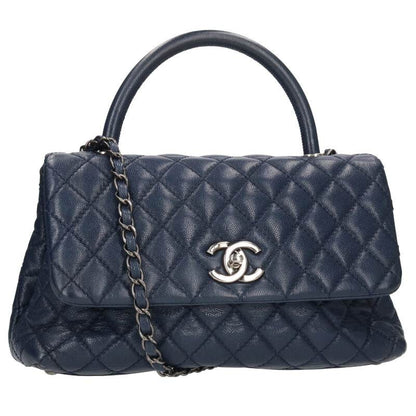 CHANEL Top Handle Caviar Skin Chain Shoulder Size ONE SIZE