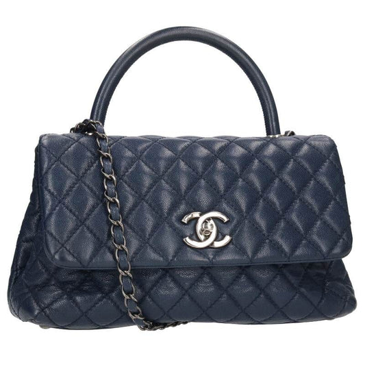 CHANEL Top Handle Caviar Skin Chain Shoulder Size ONE SIZE