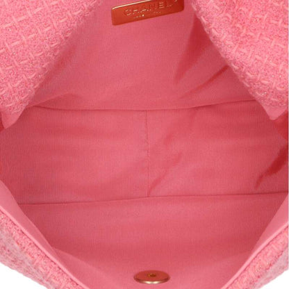 CHANEL CHANEL 19 Large Tweed Shoulder Bag Pink Size ONE SIZE