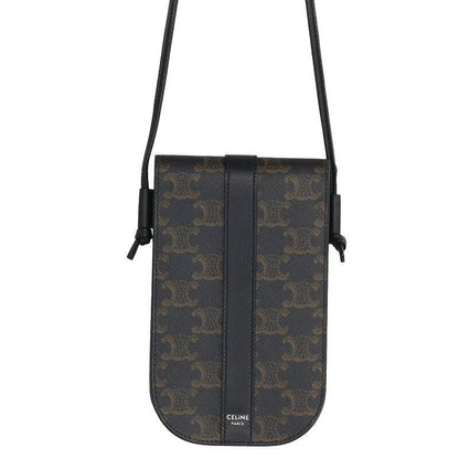 CELINE Triomphe Canvas Mobile Shoulder Pouch Size ONE SIZE