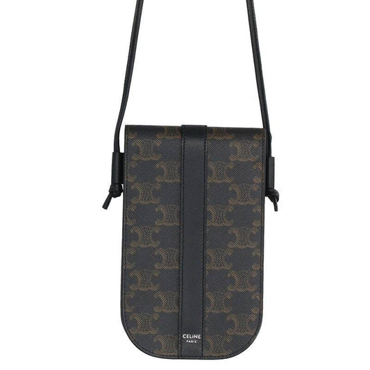CELINE Triomphe Canvas Mobile Shoulder Pouch Size ONE SIZE