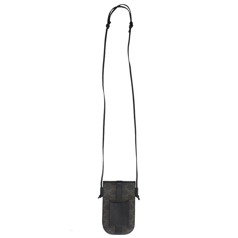 CELINE Triomphe Canvas Mobile Shoulder Pouch Size ONE SIZE
