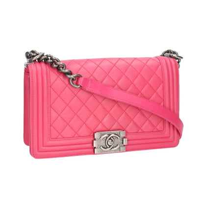 CHANEL Boy Chanel Coco Mark Quilted Shoulder Size ONE SIZE