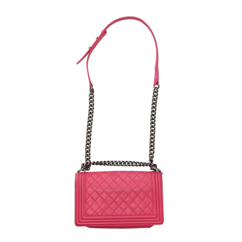CHANEL Boy Chanel Coco Mark Quilted Shoulder Size ONE SIZE