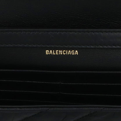 Balenciaga Logo Leather Chain Shoulder Bag Black x Gold