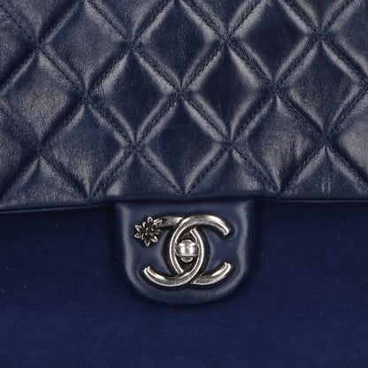 CHANEL Matelasse Lambskin Wool Chain Shoulder Size ONE SIZE