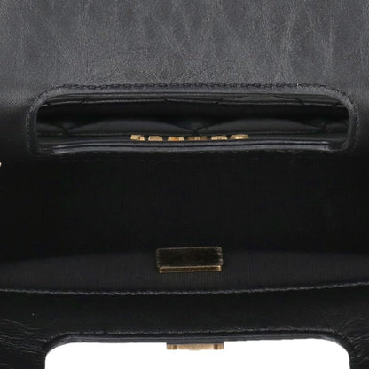 CHANEL Quilted Leather Shoulder Bag Black & Size ONE SIZE