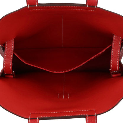 HERMES Halzan 31 Taurillon Clemence Rouge Size ONE SIZE