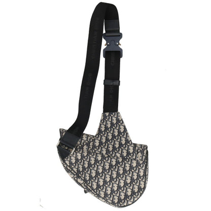 DIOR Saddle Oblique Jacquard Shoulder Bag Navy Size ONE SIZE