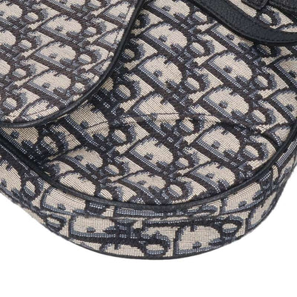 DIOR Saddle Oblique Jacquard Shoulder Bag Navy Size ONE SIZE