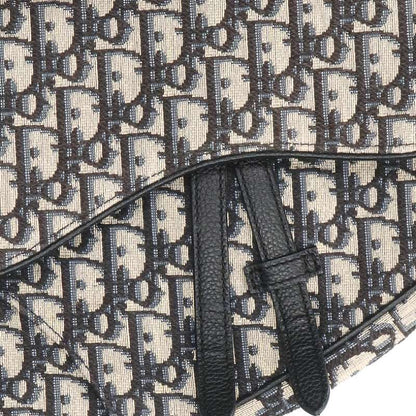 DIOR Saddle Oblique Jacquard Shoulder Bag Navy Size ONE SIZE