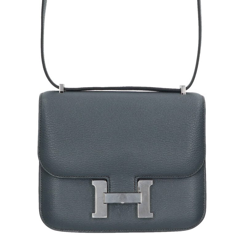 HERMES Constance Mini 18 Miroir Chevre Gris Size ONE SIZE