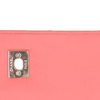 CHANEL Lambskin Chain Shoulder Bag Pink Size ONE SIZE