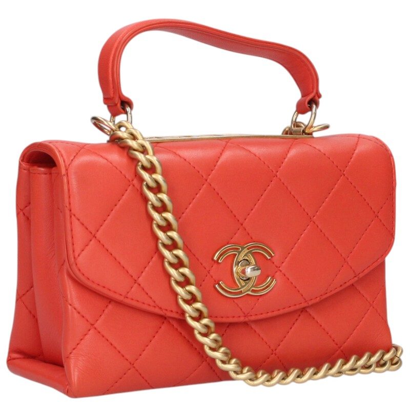 CHANEL Trendy CC Lambskin Chain Shoulder Bag Size ONE SIZE