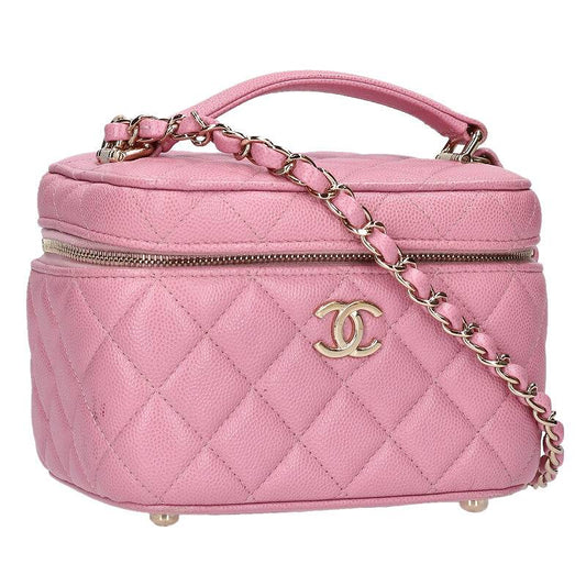 CHANEL Caviar Skin Vanity Chain Shoulder Bag Size ONE SIZE