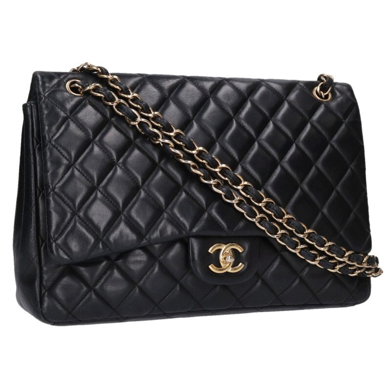 CHANEL Maxi Matelasse 34 Lambskin Single Flap Size ONE SIZE