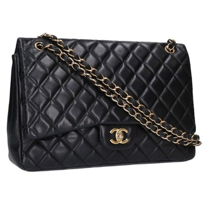 CHANEL Maxi Matelasse 34 Lambskin Single Flap Size ONE SIZE