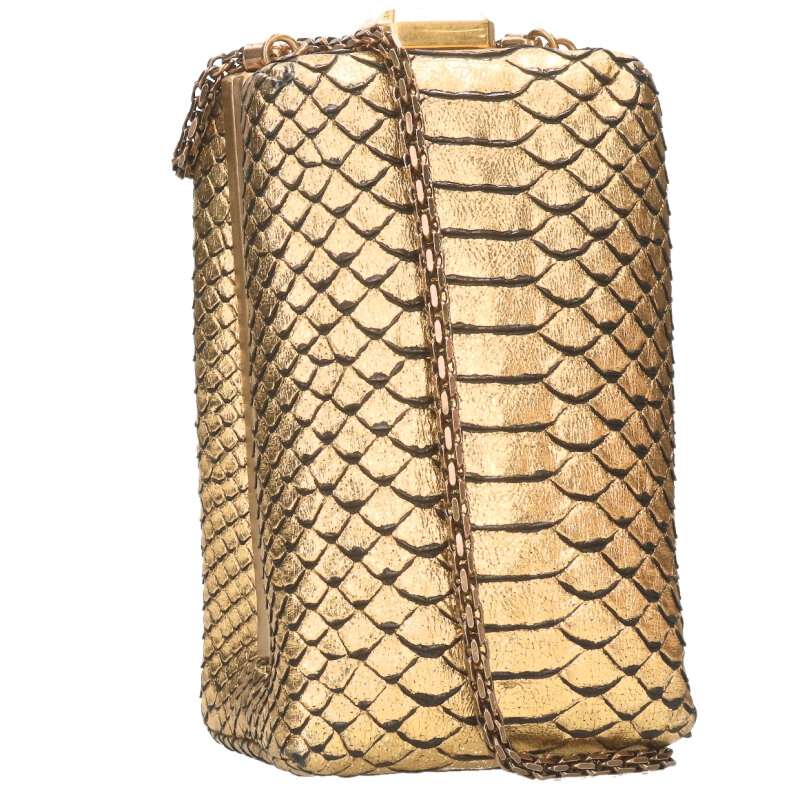 CHANEL QUADRATO MINAUDIERE Embossed Python Size ONE SIZE