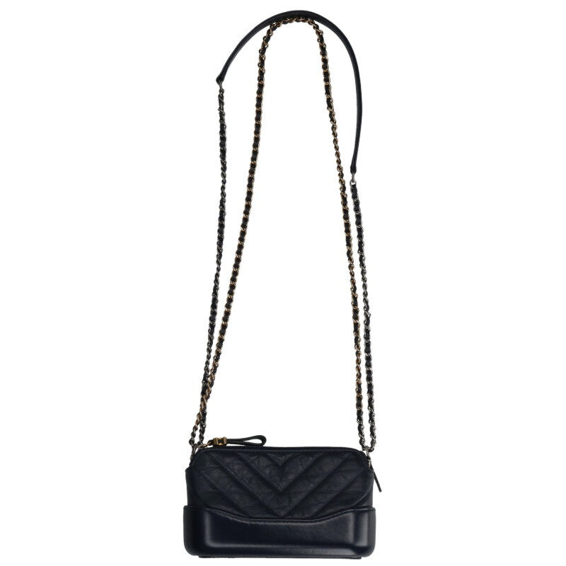 CHANEL Gabrielle de Chevron Aged Calfskin Size ONE SIZE
