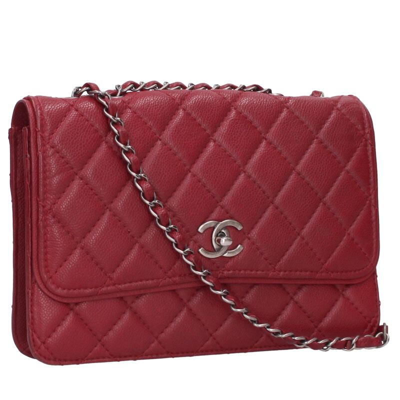 CHANEL Caviar Skin Chain Shoulder Bag Size ONE SIZE