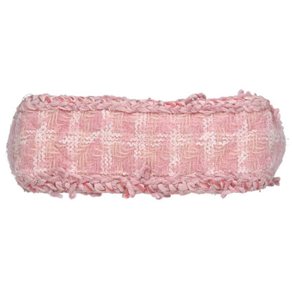 CHANEL 2.55 Tweed Chain Shoulder Bag Pink Size ONE SIZE