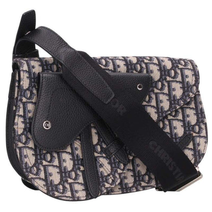 DIOR Saddle Oblique Jacquard Calfskin Shoulder Size Multi