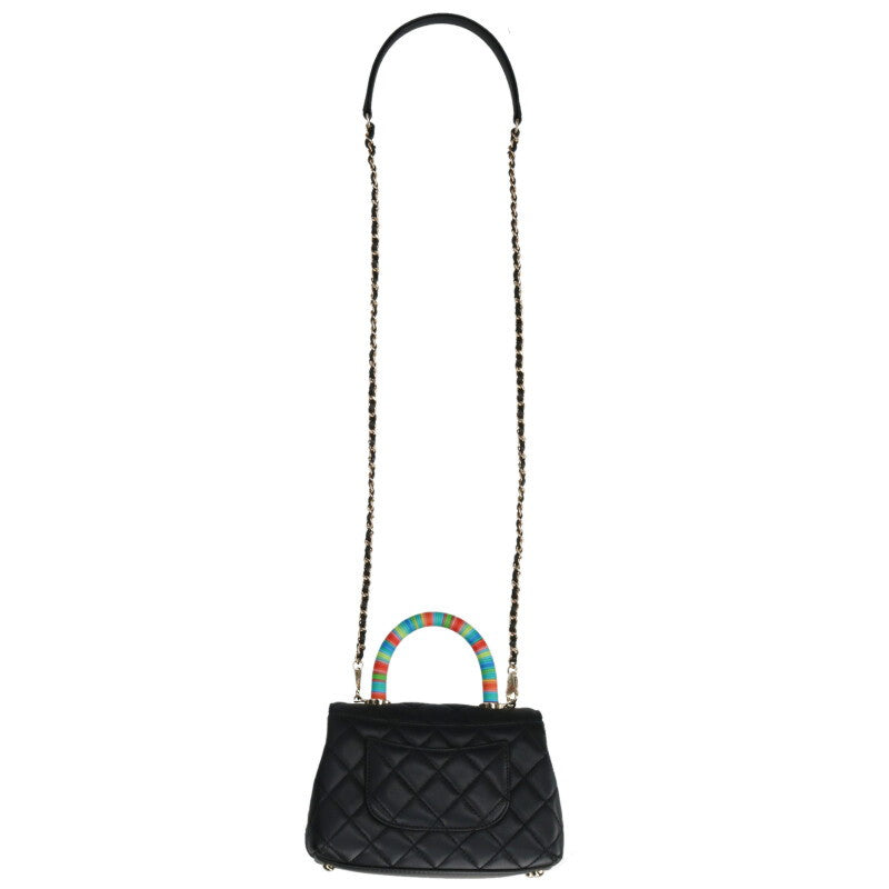 CHANEL Coco Handle XXS Lambskin Chain Shoulder Size ONE SIZE