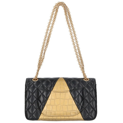 CHANEL 2.55 Lambskin Croco Embossed Chain Size ONE SIZE