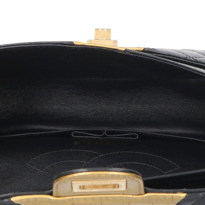 CHANEL 2.55 Lambskin Croco Embossed Chain Size ONE SIZE