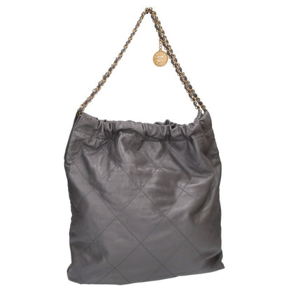 CHANEL 22 Large Shiny Calf Chain Shoulder Bag Size ONE SIZE