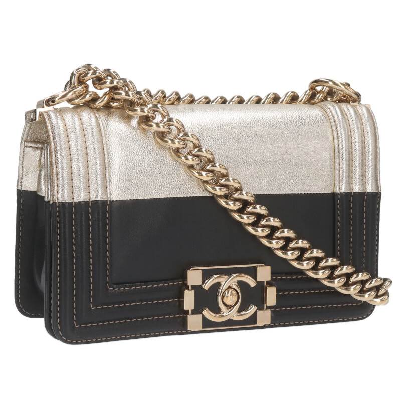 CHANEL Boy Chanel 20 Bicolor Calfskin Chain Size ONE SIZE