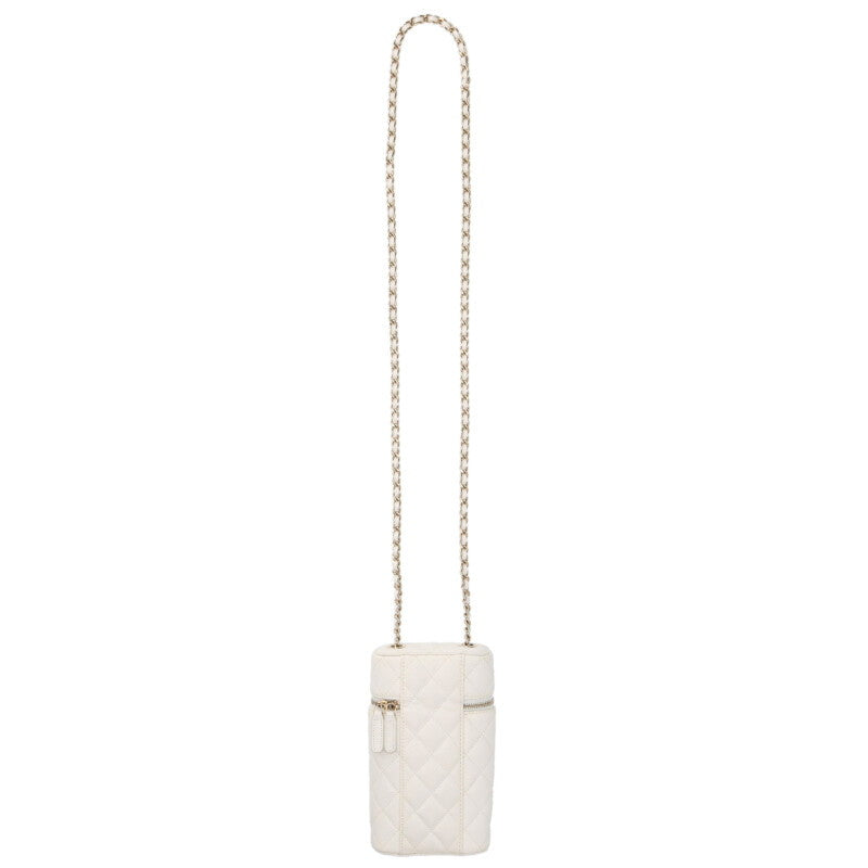 CHANEL Matelasse Caviar Skin Vanity Phone Case Size ONE SIZE