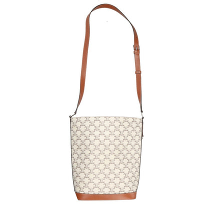 CELINE Triomphe Canvas Bucket Shoulder Bag Size ONE SIZE