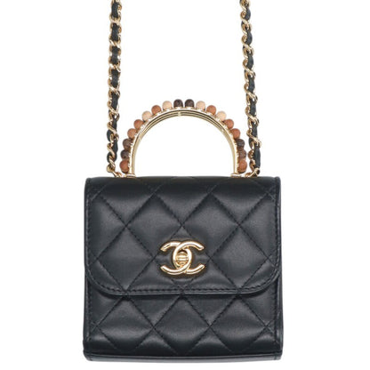 CHANEL Mini Matelasse Beaded Handle Bag Size ONE SIZE