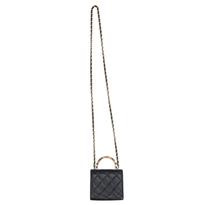 CHANEL Mini Matelasse Beaded Handle Bag Size ONE SIZE