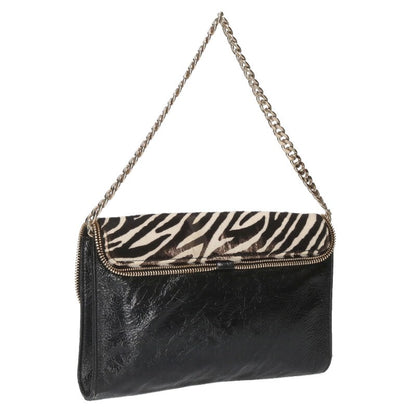 JIMMYCHOO Zebra Chain Shoulder Bag Black/White Size ONE SIZE