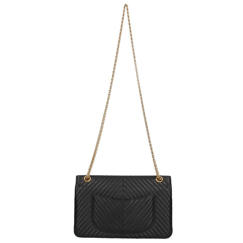 CHANEL 2.55 Chevron Lambskin Double Flap Bag Size ONE SIZE