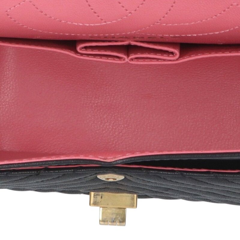 CHANEL 2.55 Chevron Lambskin Double Flap Bag Size ONE SIZE