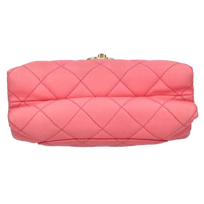CHANEL Matelasse Coco Mark Quilted Chain Bag Size ONE SIZE