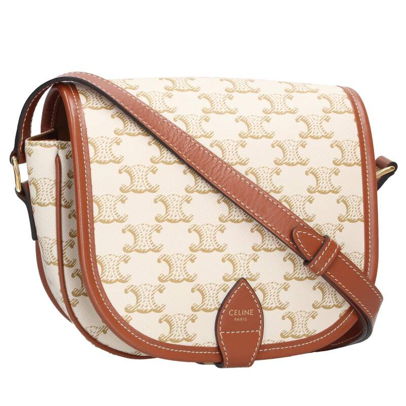 CELINE Falco Calfskin Triomphe Pattern Bag Size ONE SIZE