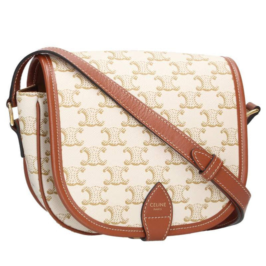CELINE Falco Calfskin Triomphe Pattern Bag Size ONE SIZE