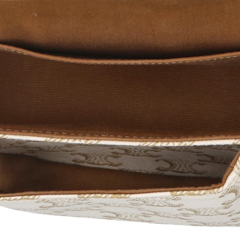 CELINE Falco Calfskin Triomphe Pattern Bag Size ONE SIZE