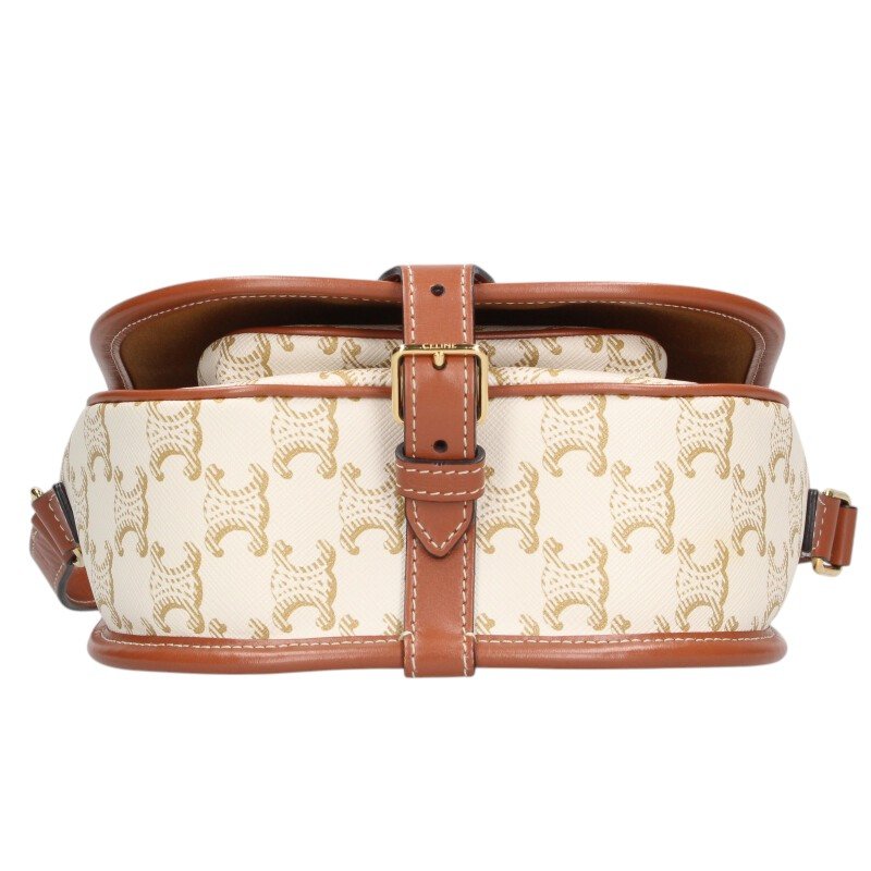 CELINE Falco Calfskin Triomphe Pattern Bag Size ONE SIZE