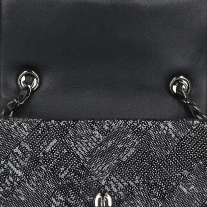 CHANEL Sequined Chain Shoulder Bag Black Size ONE SIZE